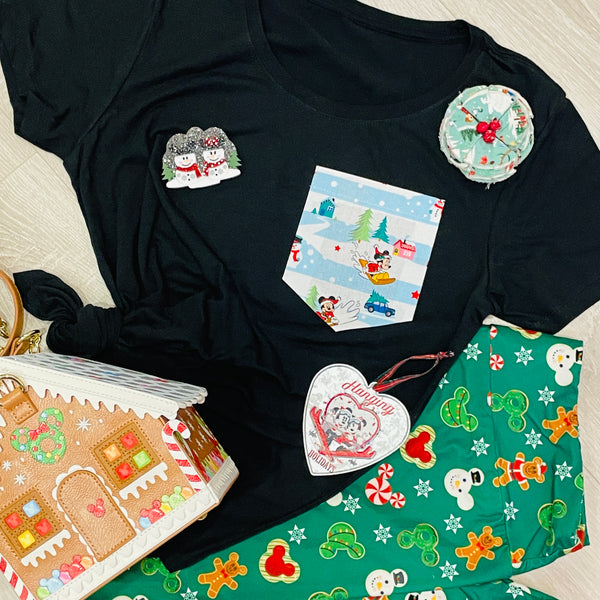 A Snowy Day Pocket Tee