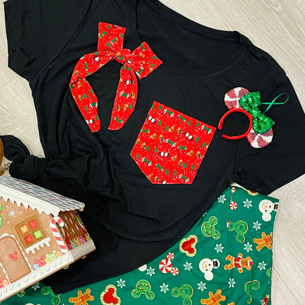 Christmas Ears Pocket Tee