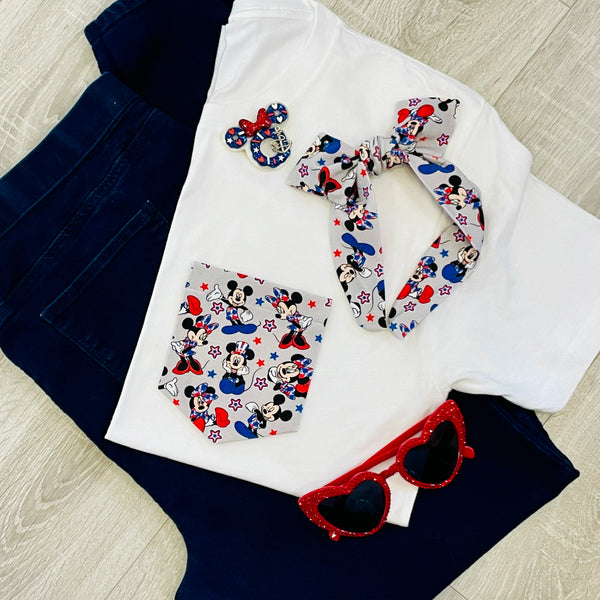 Red, White and Blue Celebration Bow Band