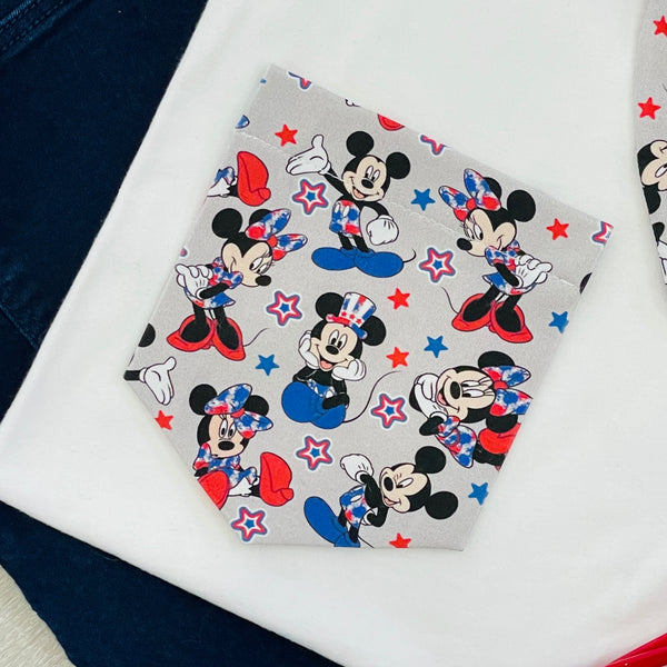 Red, White and Blue Celebration Pocket Tee