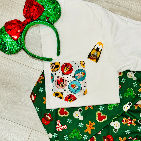 Christmas Baubles Pocket Tee