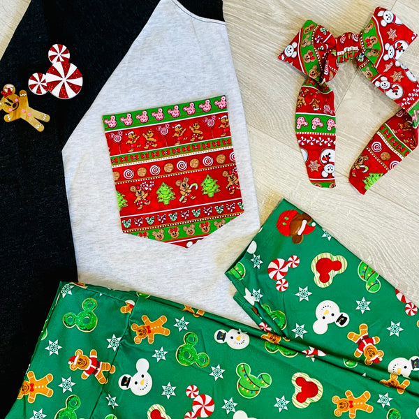 Mouse Cookie Fairisle Pocket Tee