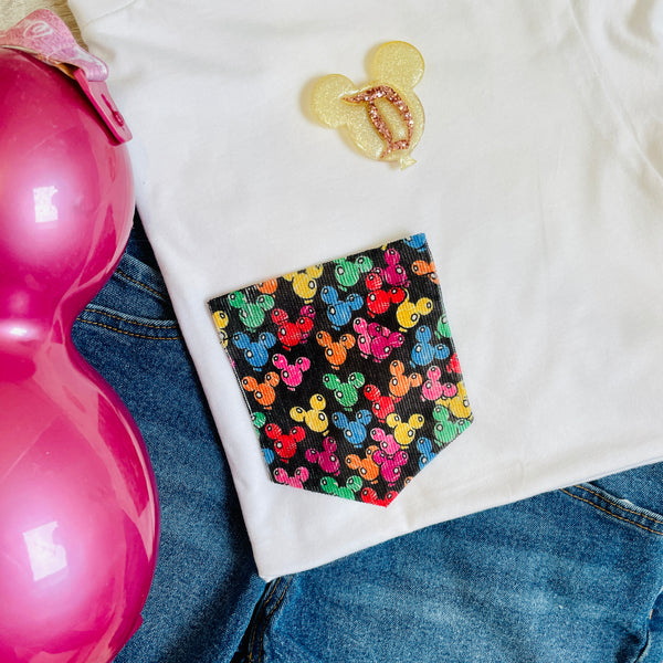 Mouse Balloons Pocket Tee