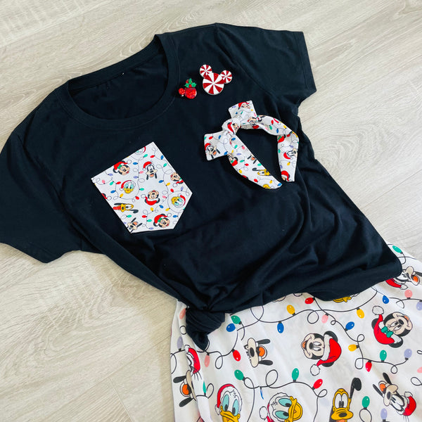 Christmas Lights Pocket Tee