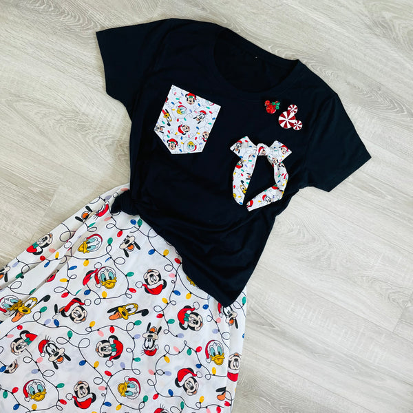 Christmas Lights Pocket Tee