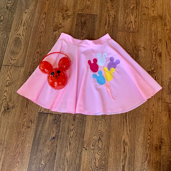 Mouse Balloon Circle Skirt