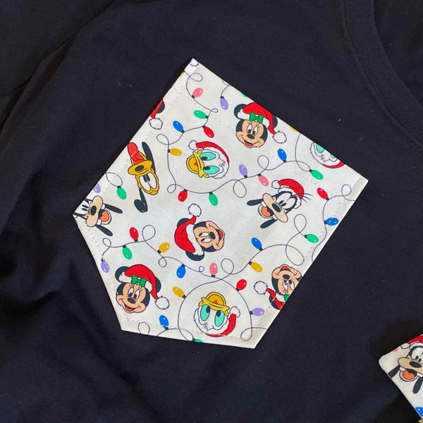Christmas Lights Pocket Tee