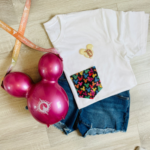 Mouse Balloons Pocket Tee