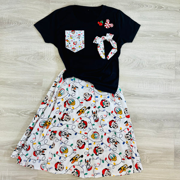 Christmas Lights Pocket Tee