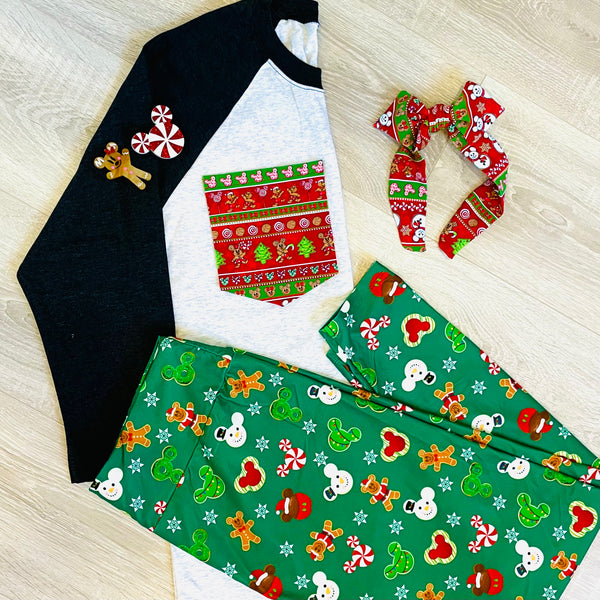 Mouse Cookie Fairisle Pocket Tee