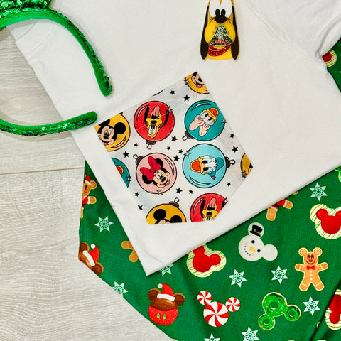 Christmas Baubles Pocket Tee