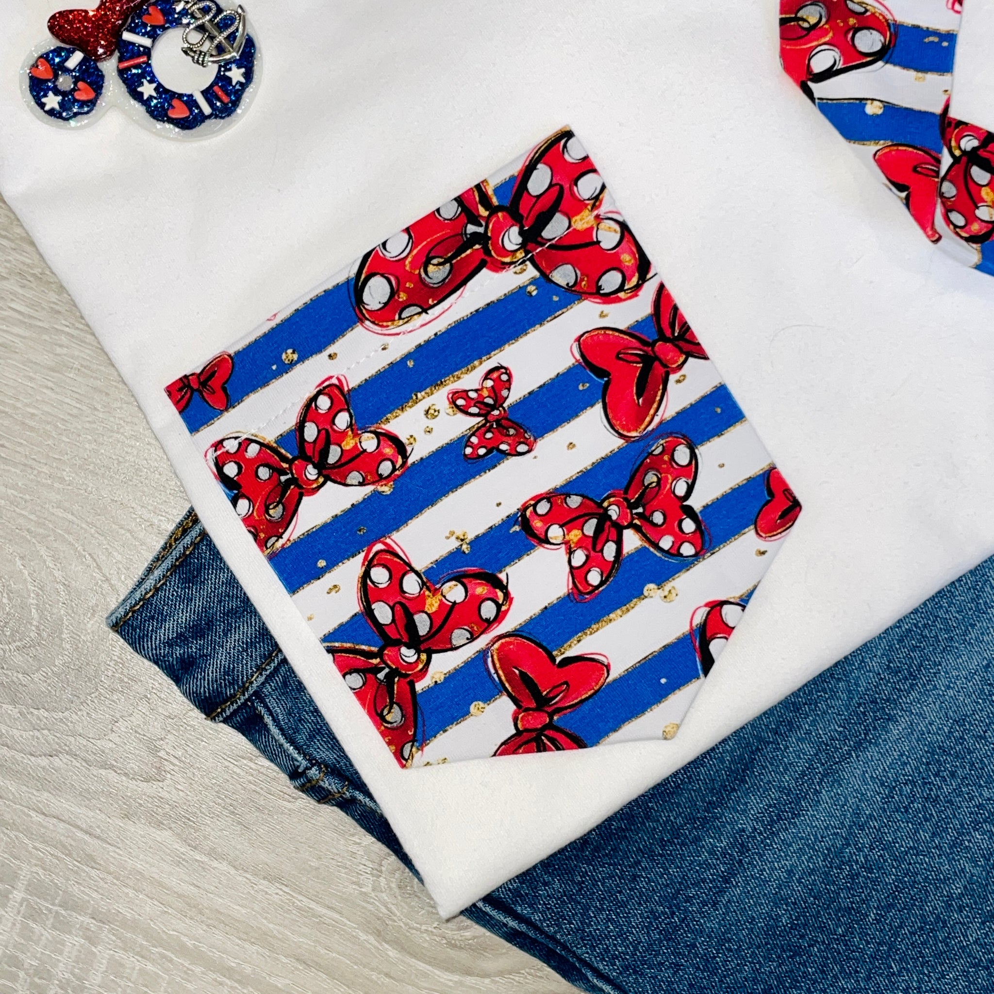 Mouse Bows Pocket Tee