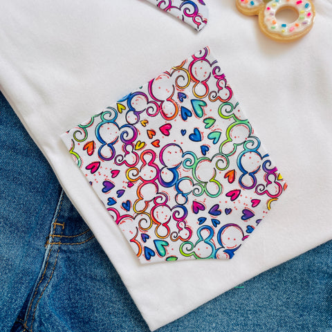 Rainbow Mickey Pocket Tee