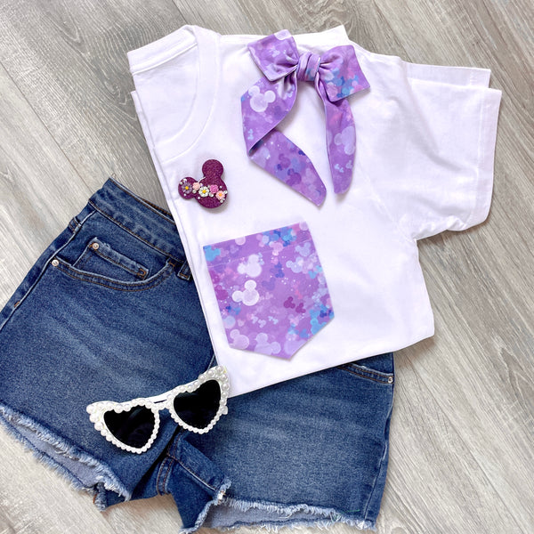 Lilac Confetti Pocket Tee