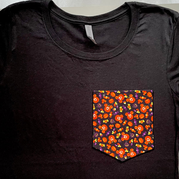 Mouse Pumpkins Pocket Tee