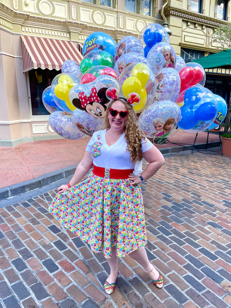 Mickey Balloons Circle Skirt