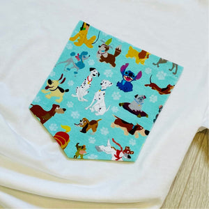 All The Dogs Aqua Pocket Tee