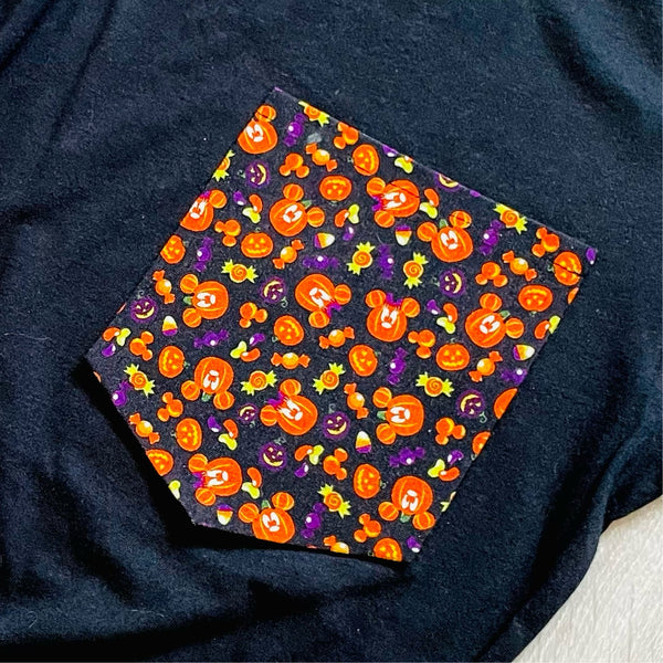 Mouse Pumpkins Pocket Tee